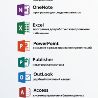 Microsoft 365 Pro Plus (подписка на 1 год) 5 устройств